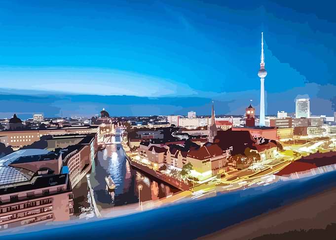 night atmosphere in berlin