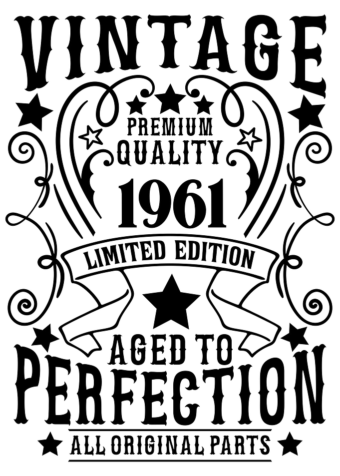 Vintage 1961 birthday