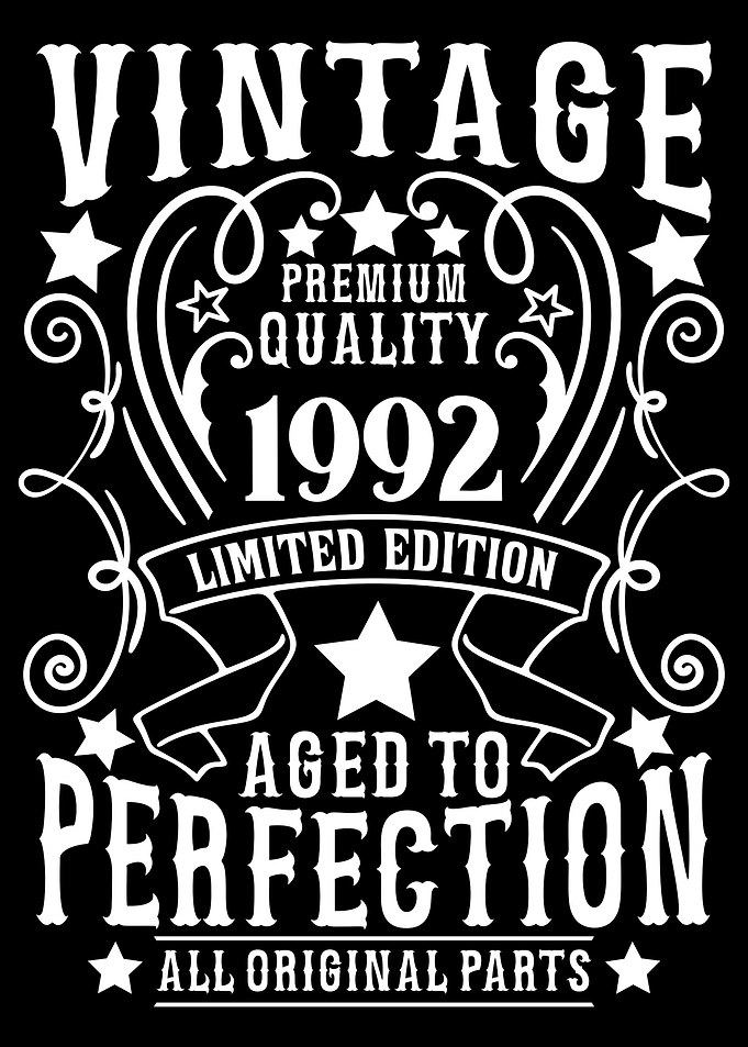 Vintage 1992 birthday