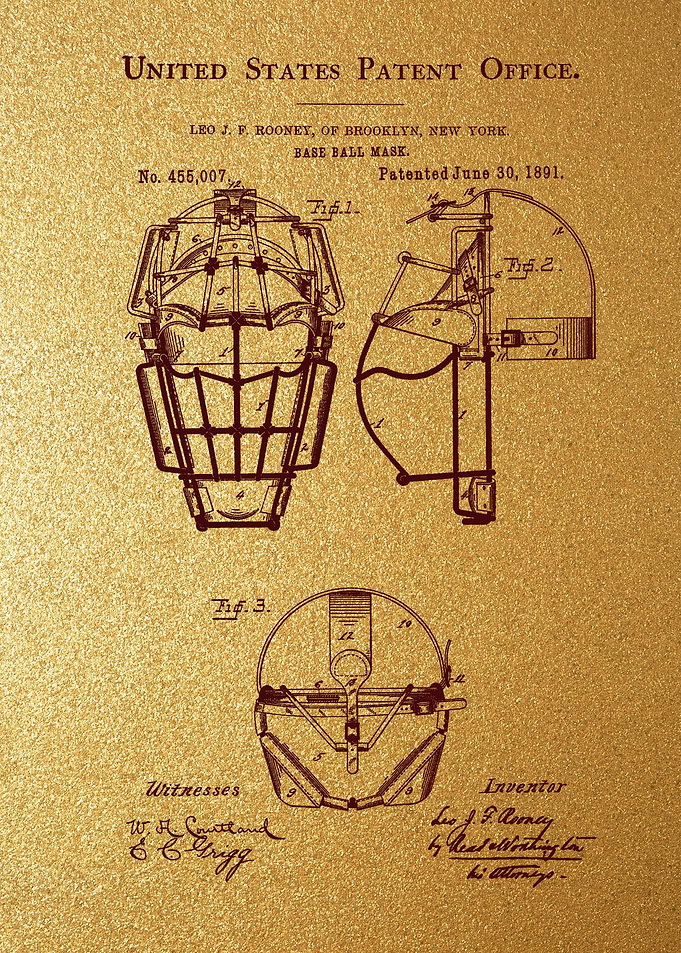 90 Baseball Mask Patent