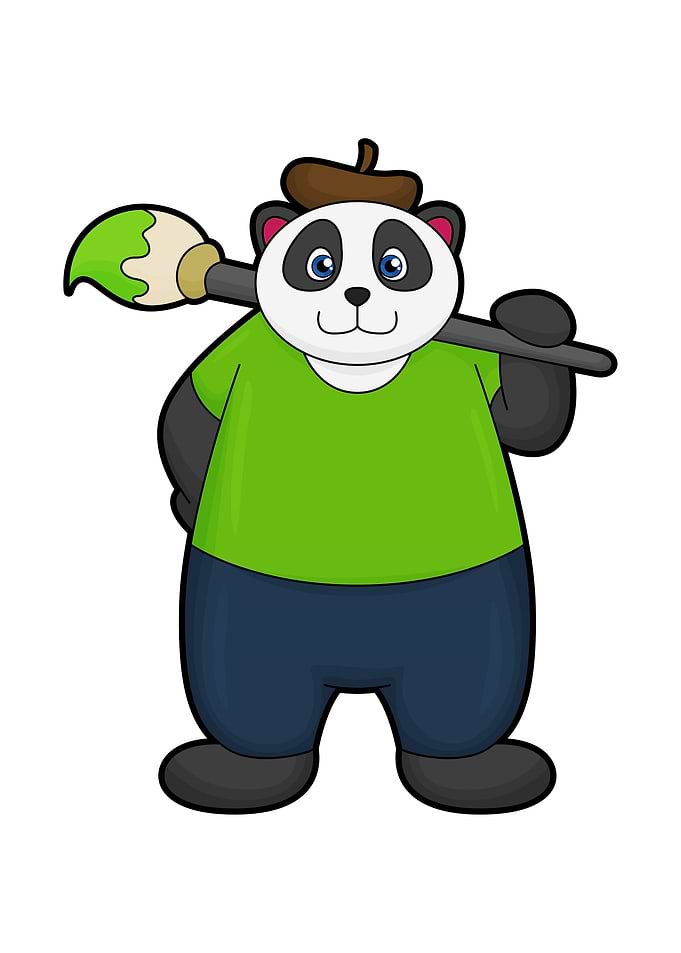 Panda Painter Brush Paint