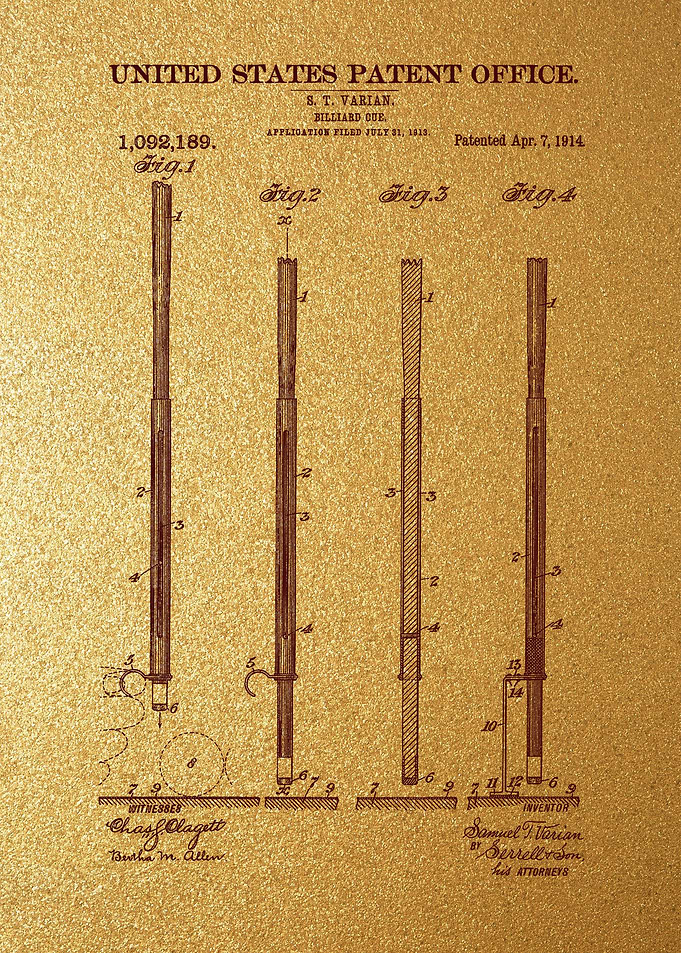 84 Billiard Cue Patent 19