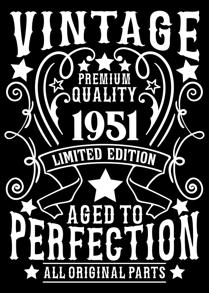 Vintage 1951 birthday