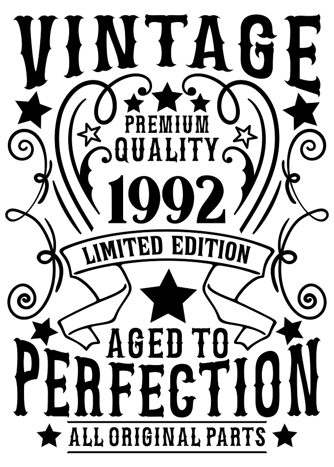 Vintage 1992 birthday