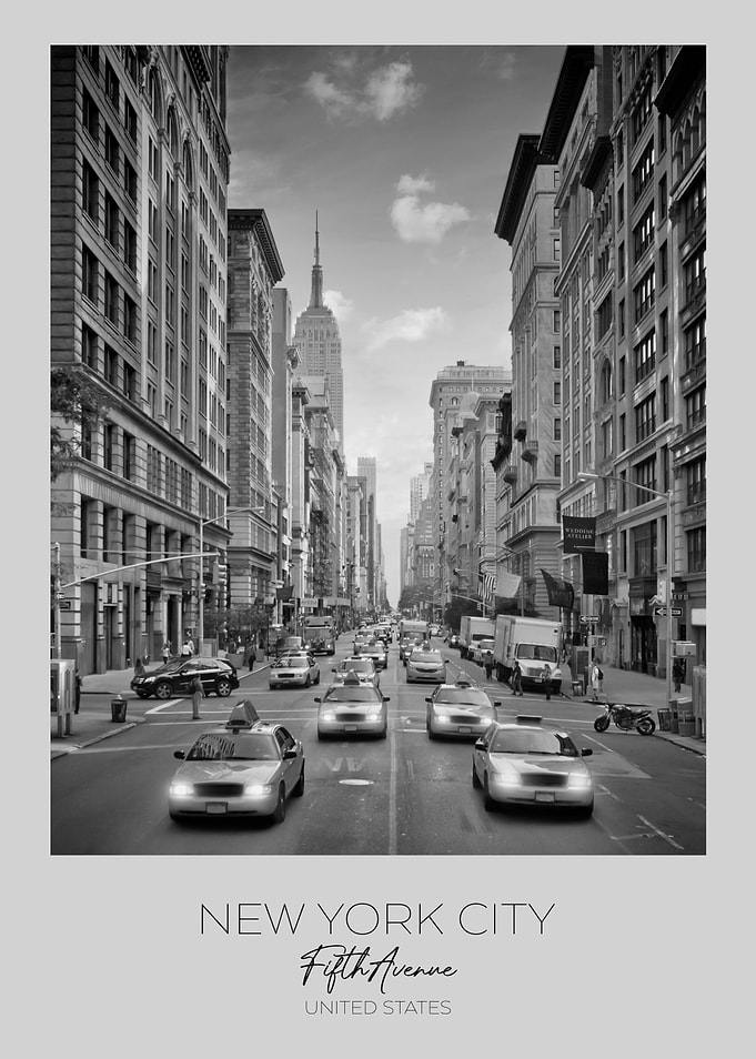 In focus Fifth Av Traffic