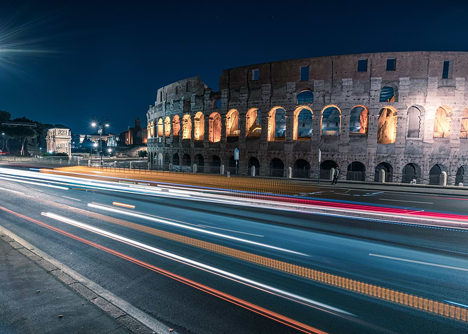 colosseum at night Rome