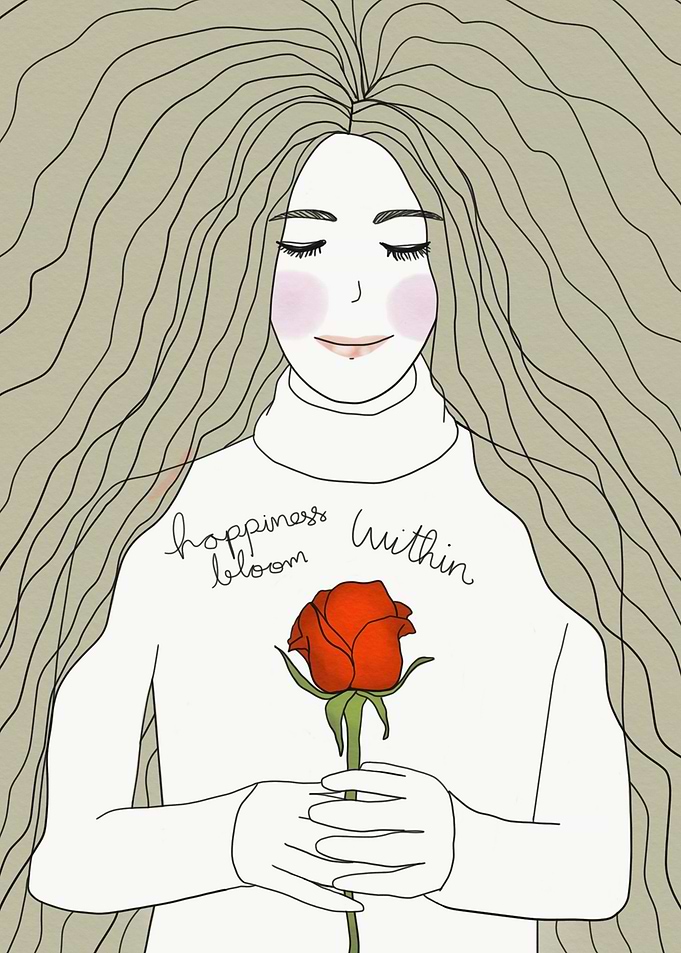 happiness bloom within