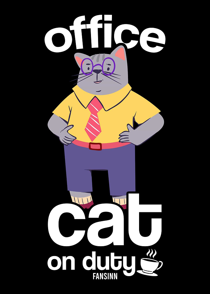 Cat office pet cat lover