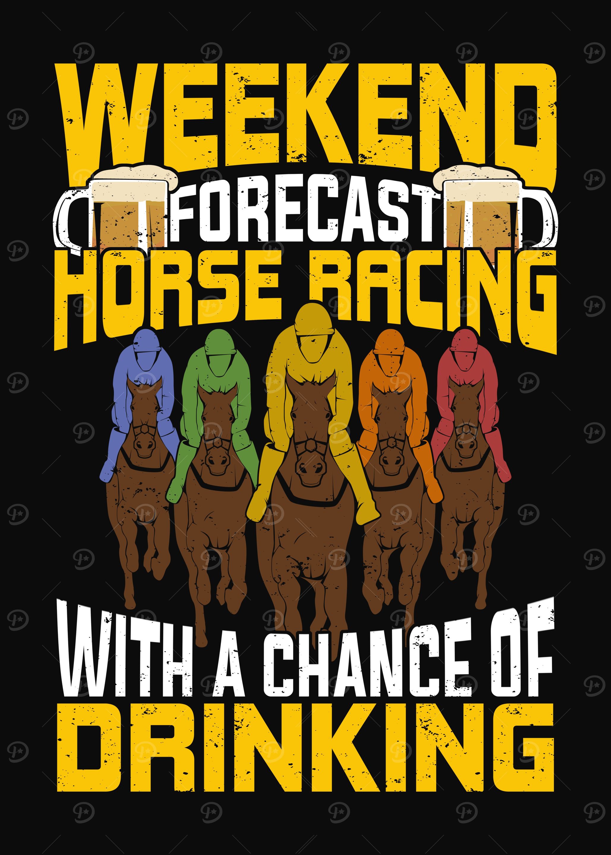 Funny Horse Racing Design