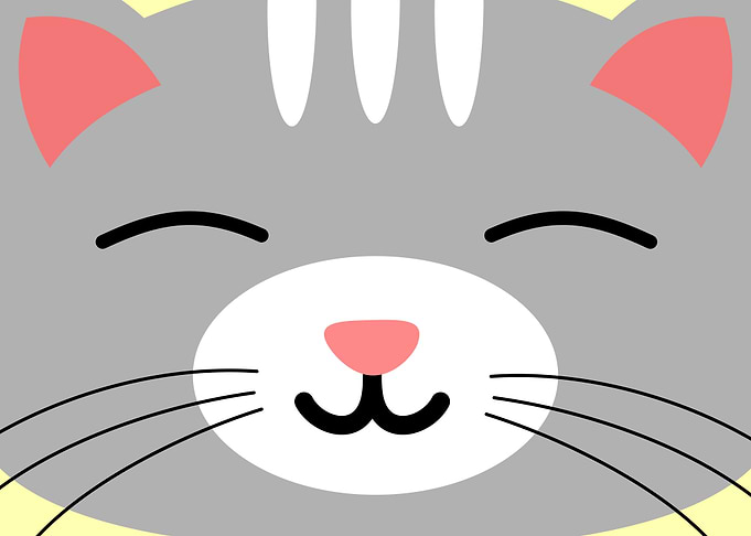 Cute Nursery Neko Cat Face
