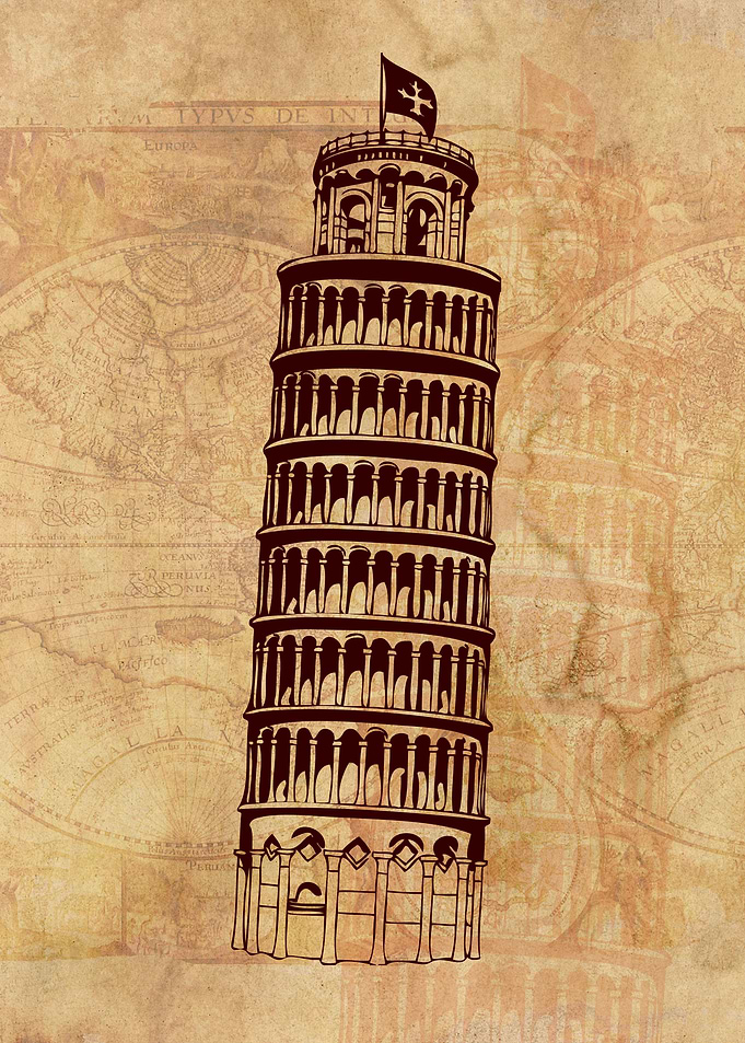 Leaning Tower of Pisa Art