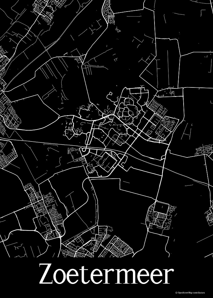 Zoetermeer Black Map