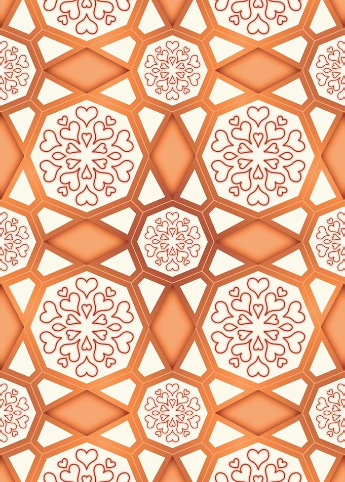 Hearts and shapes pattern