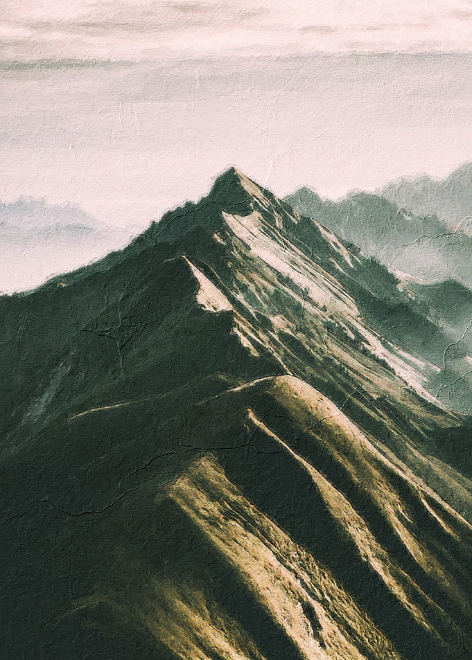 Green high mountain