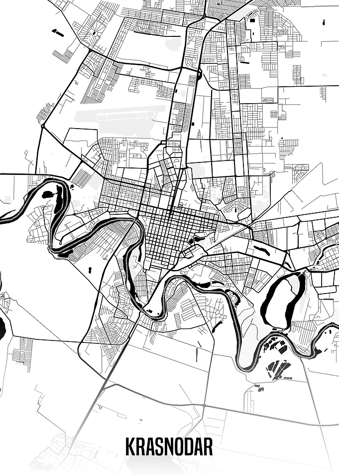 Krasnodar white map