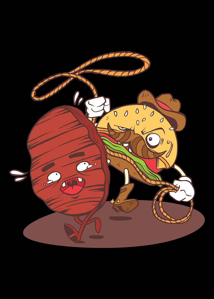 burger cowboy funny