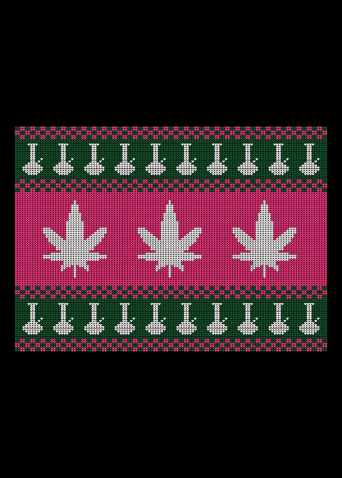 weed bong ugly sweater