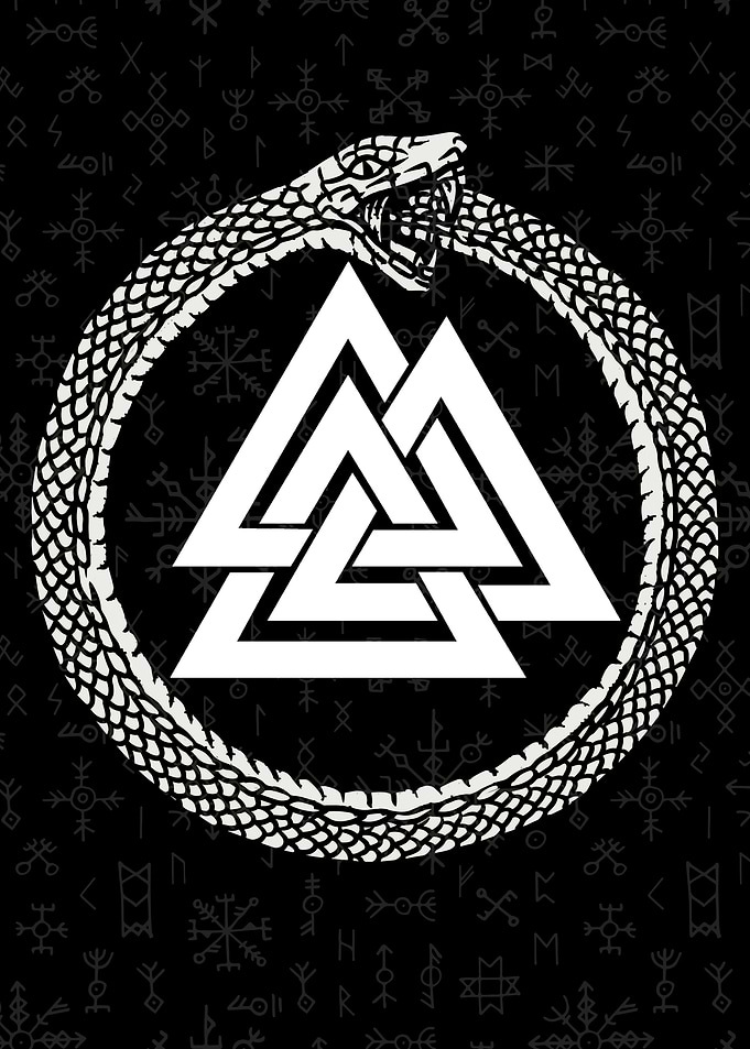 Viking Ouroboros Valknut