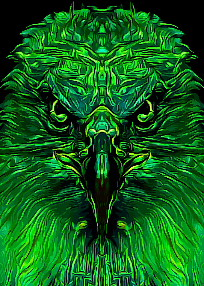 Eagle Abstract Green