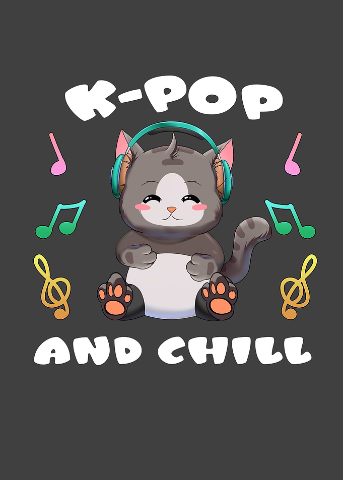 KPop and Chill Anime Cat