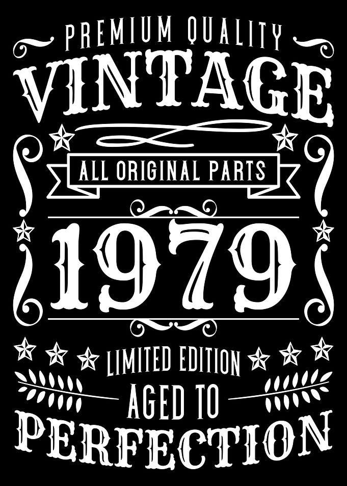 Vintage Born in 1979 Quote
