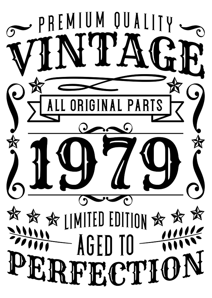 Vintage Born in 1979 Quote