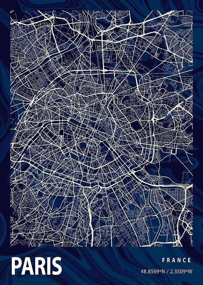Paris City Map France