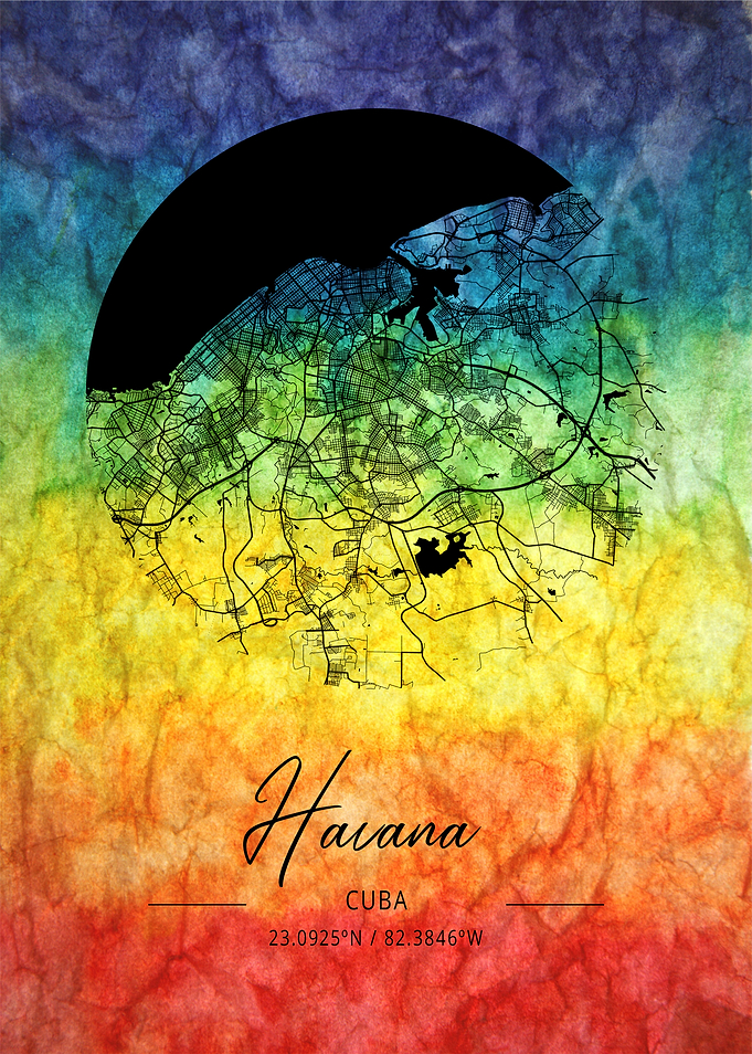 Havana City Map Cuba