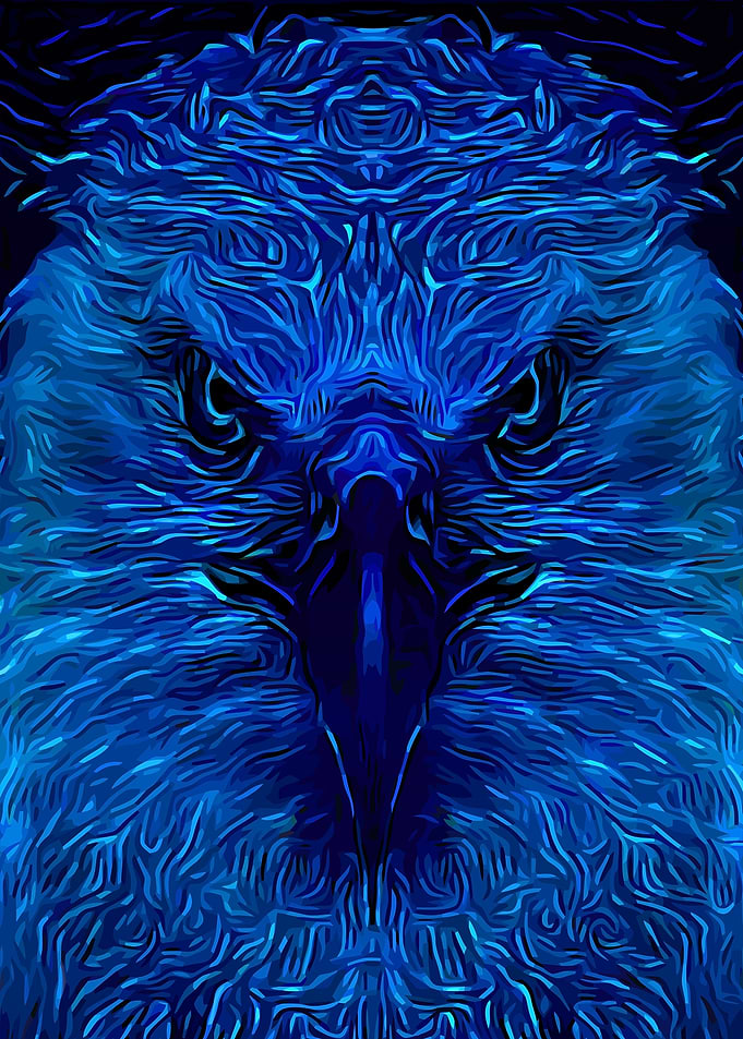 Eagle Abstract Blue