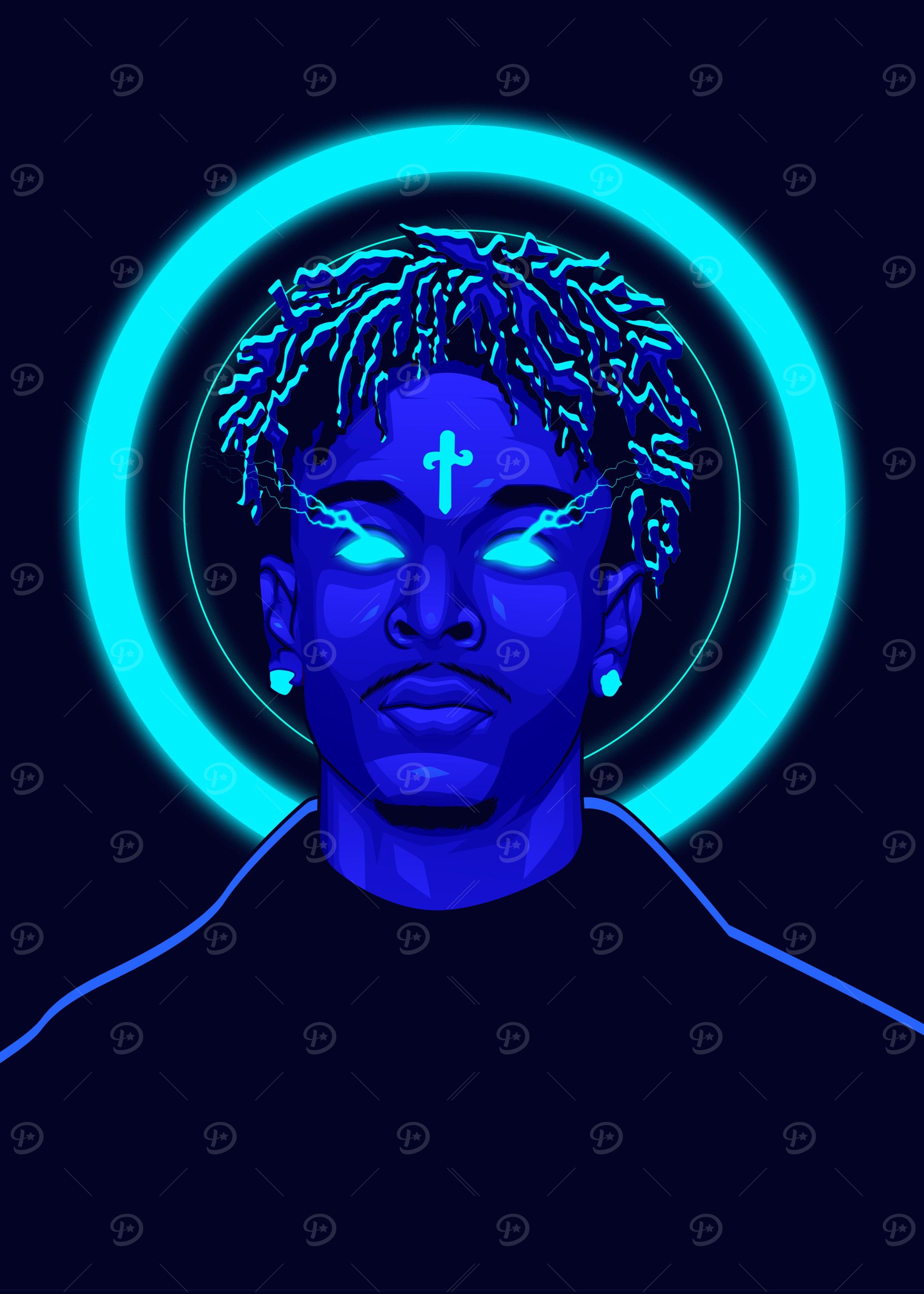 21 Savage Neon Blue