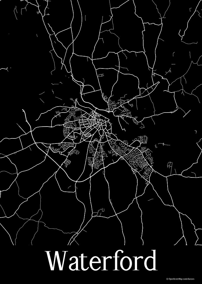 Waterford Black Map