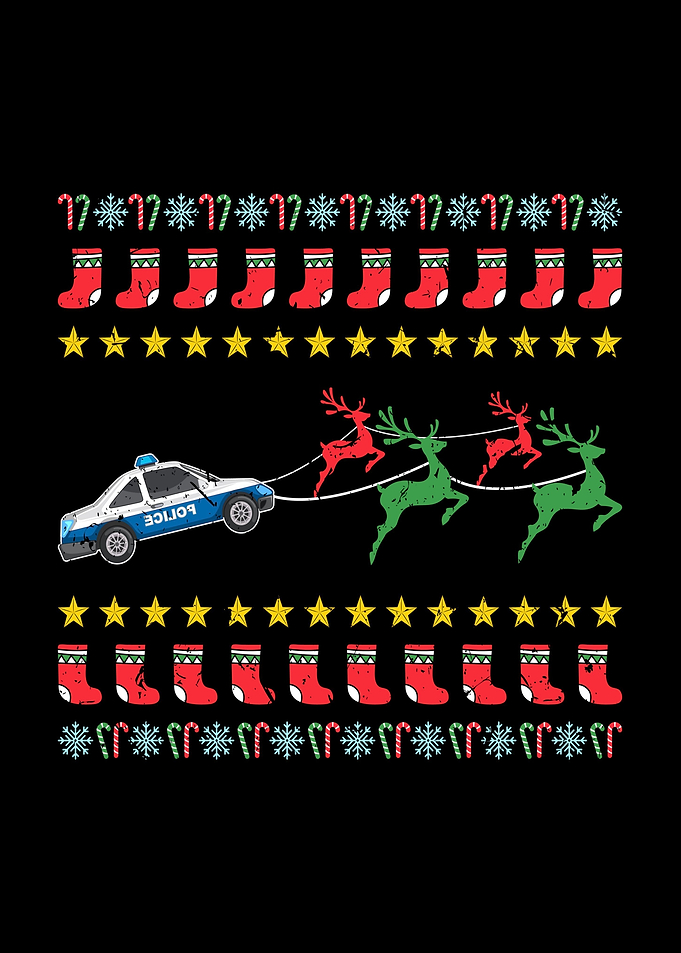 Ugly Christmas Policeman