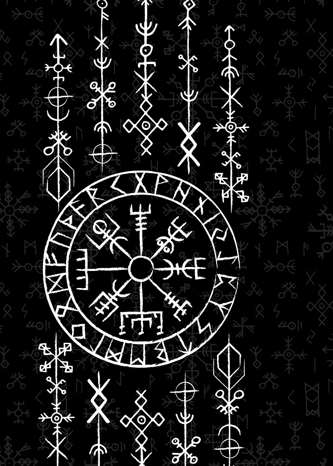 Celtic Runes Compass
