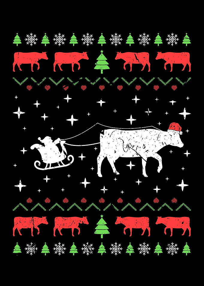 Cow Farmer Ugly Christmas
