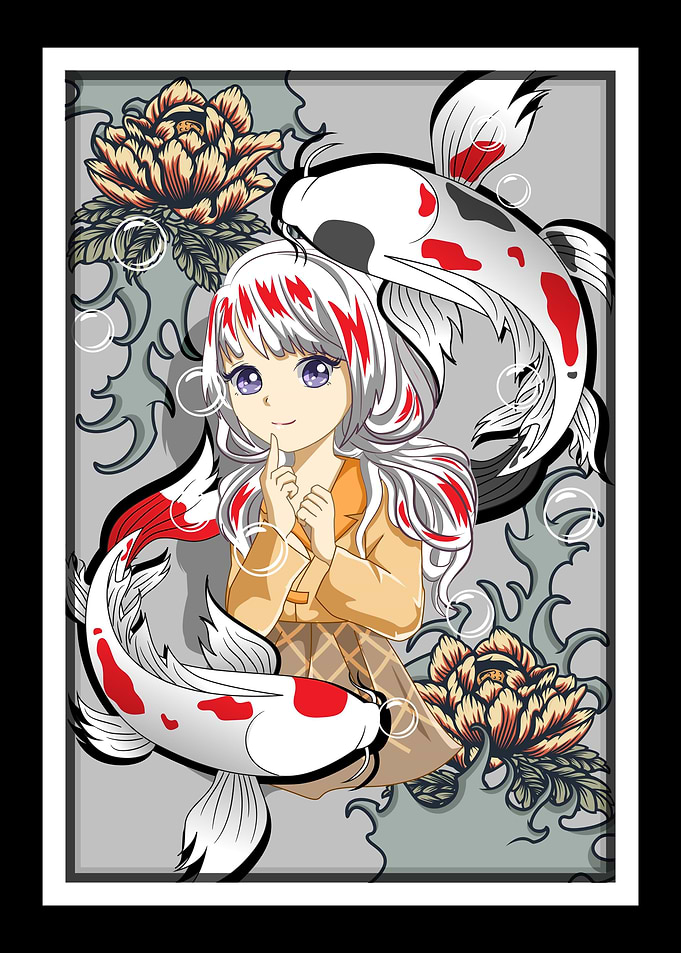 Koi Fish Japanese Anime