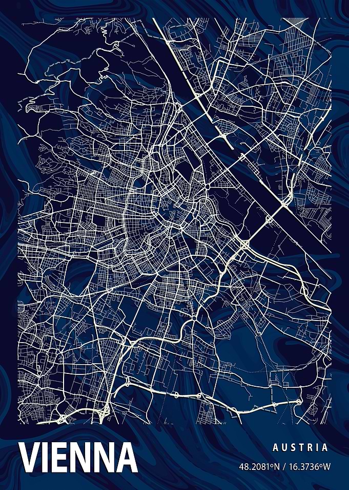 Vienna City Map Austria