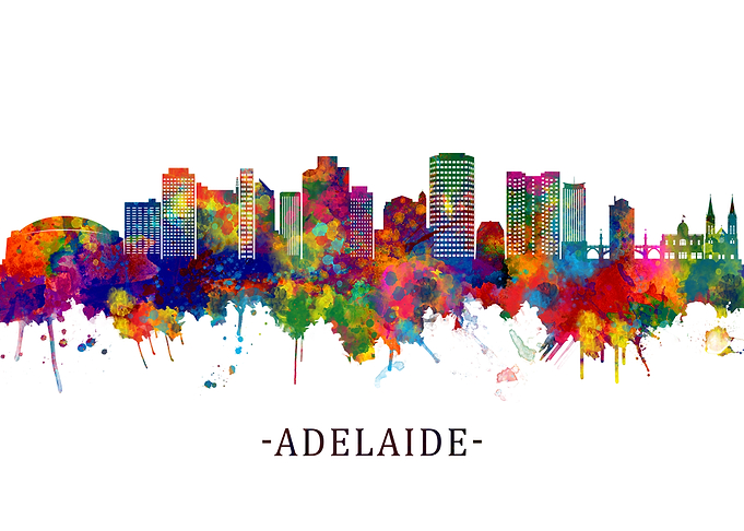 Adelaide Australia Skyline