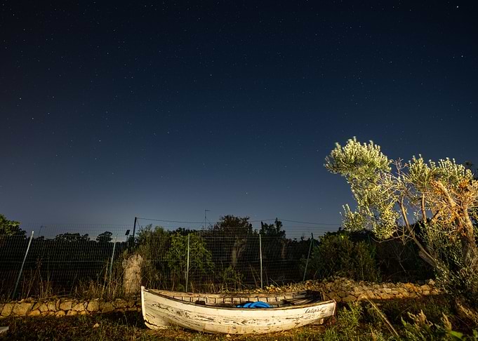 Italian Backyard by night