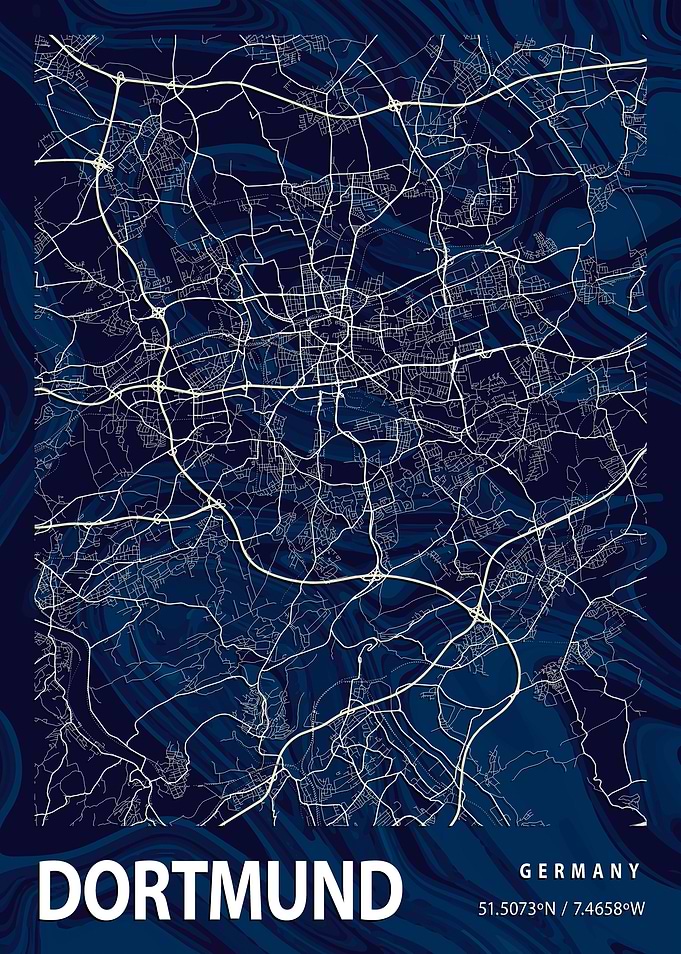 Dortmund City Map Germany