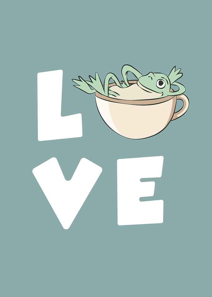 Cottagecore Love Frog Tea