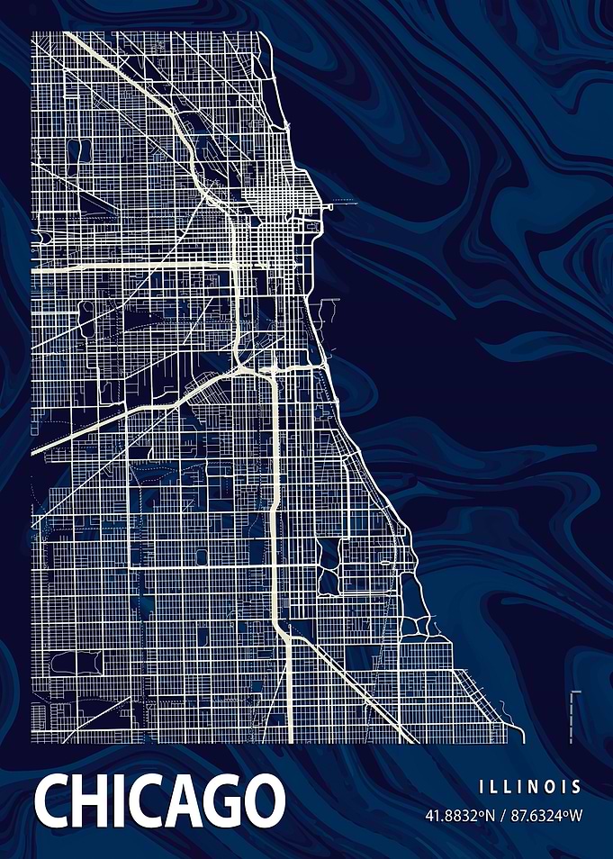 Chicago City Map USA