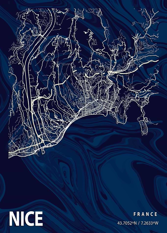 Nice City Map France