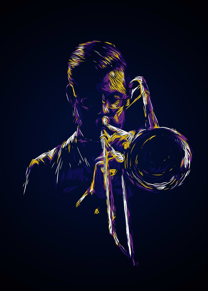 Jazz trumpet player