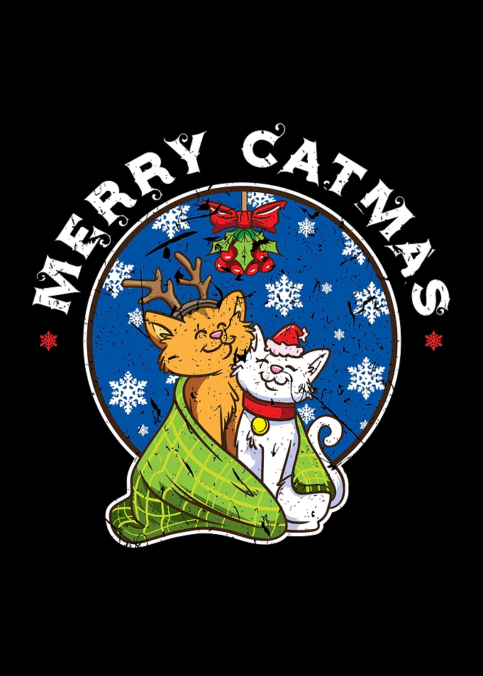 Merry Catmas Cat Couple
