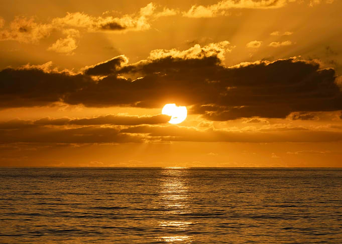 Sunset on the sea