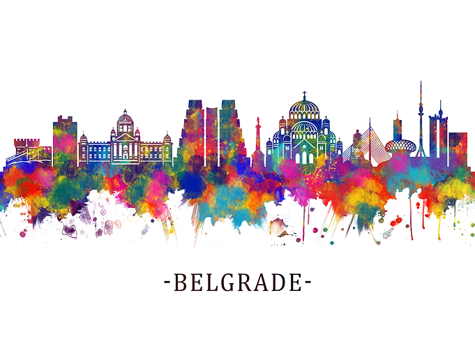 Belgrade Serbia Skyline