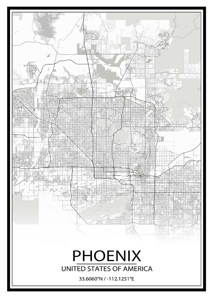 Phoenix White Map