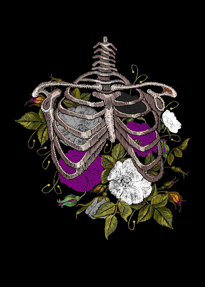 Asexual Pride Skeleton