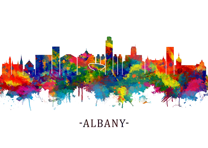 Albany New York Skyline