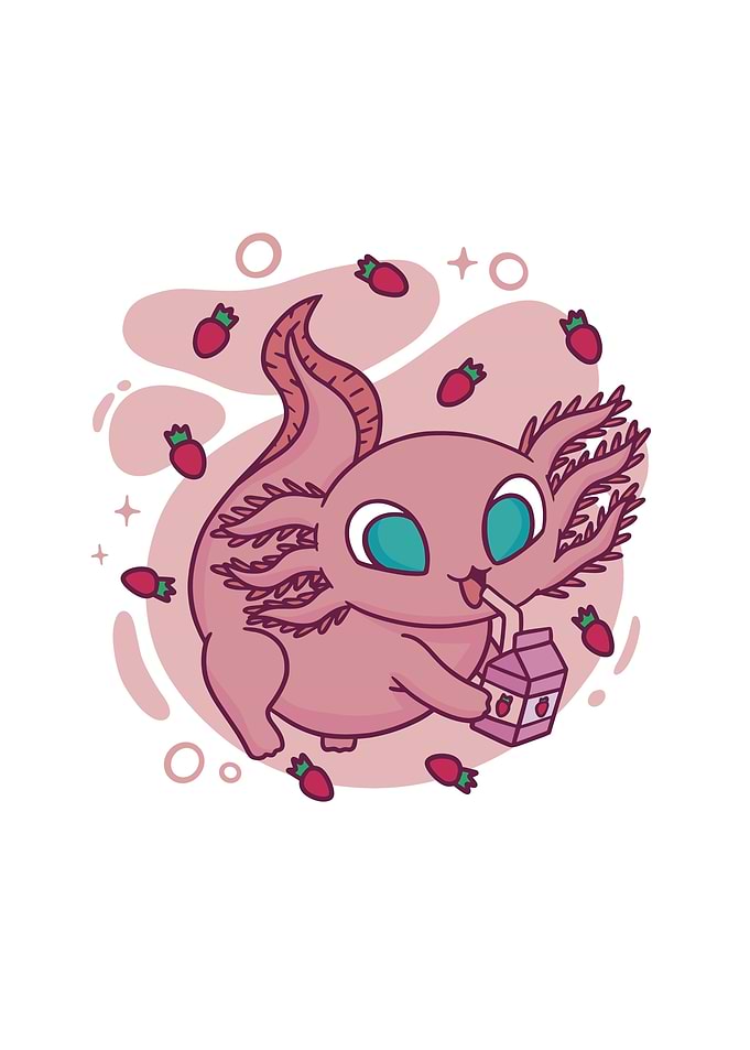 Axolotl Drinking